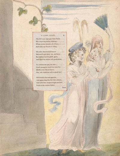 The Poems of Thomas Gray, Design 27, A Long Story by William Blake